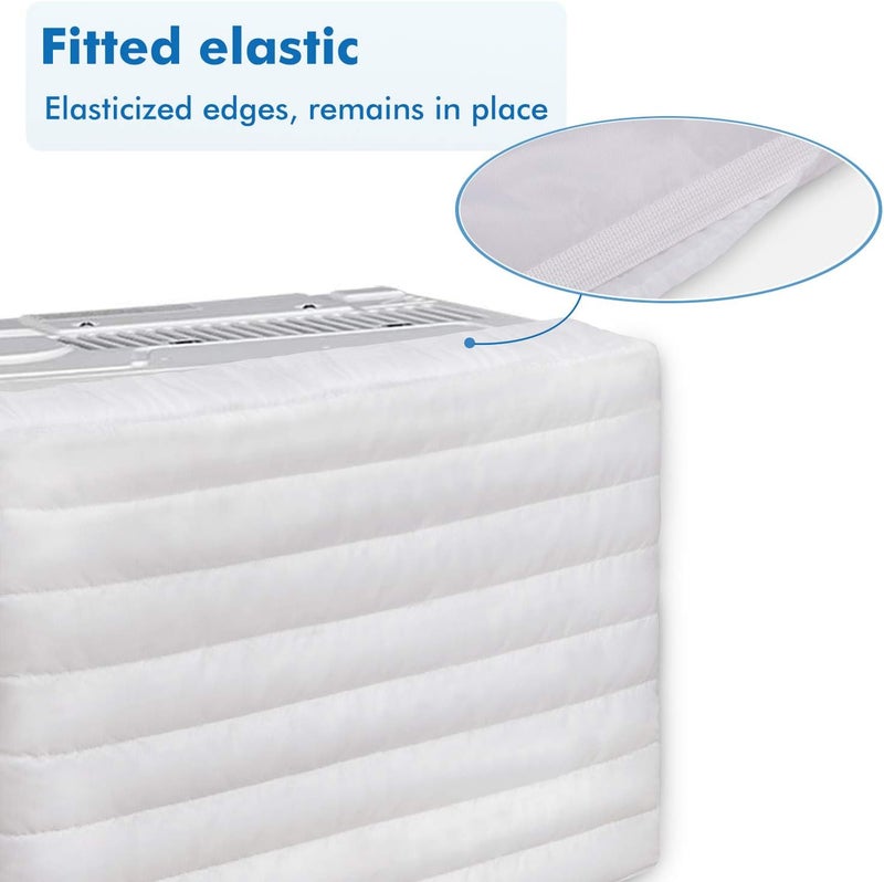 BRIVIC Indoor Air Conditioner Cover AC Cover for Inside Window Unit 21 x15 x 3.5 inches(L x H x D),White - Image 5