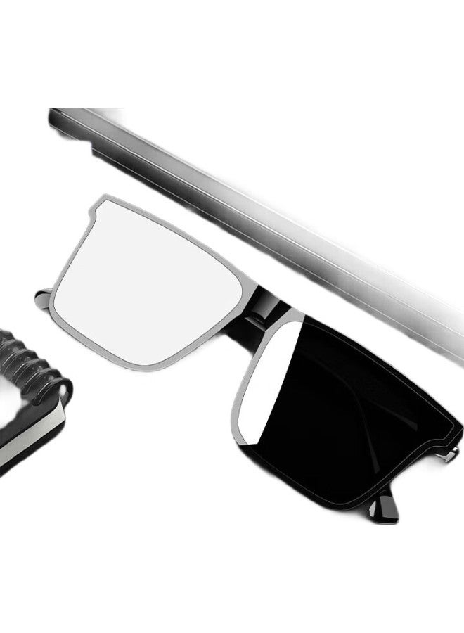 HLA Nylon Sunglasses, Fashionable Black Square Frame Glasses, Driving Uv Protection Sunglasses For Men, Gift, 210 - Image 3