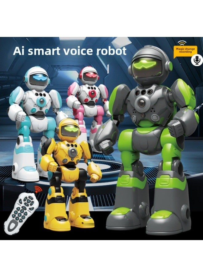 AI Intelligent Voice Robot Programming Gesture Remote Control Magic Sound Music Dance Early Education Machine Model Toy-Colour:Yellow Ai Intelligent Robot (chinese Version) - Image 2