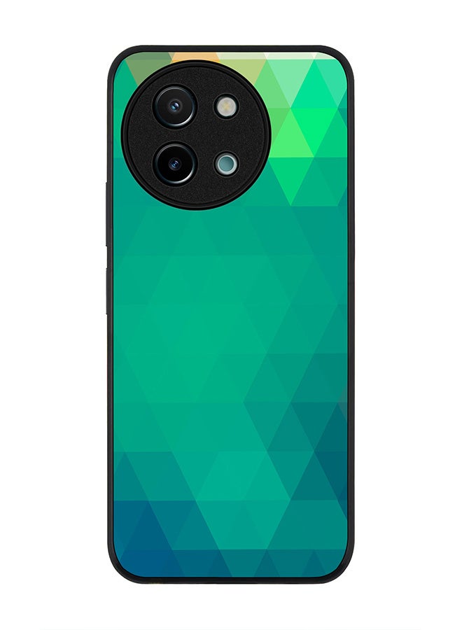 Stylizedd Rugged Black edge case for Vivo Y38 / Vivo Y58 / Vivo Y200i /Vivo T3x, Slim fit Soft Case Flexible Anti Drop TPU Gel Thin Cover - Emerald Prism - Image 1