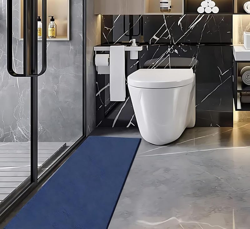 VNQ! Cushion Noodle Mat for Home Entrance, Heavy Indoor Outdoor Anti Slip PVC Floor Mat for Bedroom, Kitchen, for Bathroom, Doors, Office, Door Mat, Bath Mat Colour Blue|(2X4 Feet) - Image 2