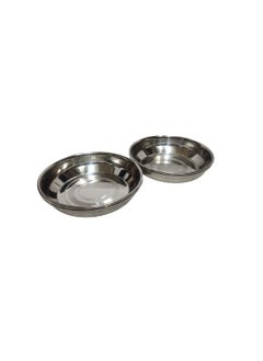 Dynore Dynore Stainless Steel Heavy Gauge Halwa PlatesDessert PlatesChutney PlateServing Plate Set of 4  - Image 3