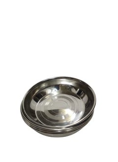 Dynore Dynore Stainless Steel Heavy Gauge Halwa PlatesDessert PlatesChutney PlateServing Plate Set of 4  - Image 4