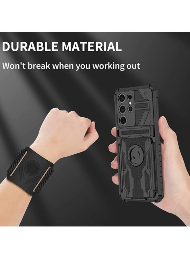 general Phone Case For Samsung Galaxy S23 Ultra /S23 Plus/S23 Phone Case 360° Running Armband Slim Bracket Hybrid Grip Heavy Duty Protection Phone Accessories - Image 4