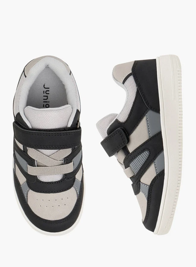 جونيورز Boys Panelled Sneakers with Hook and Loop Closure