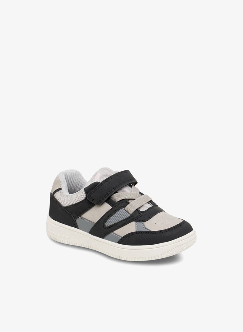 JUNIORS Boys Panelled Sneakers with Hook and Loop Closure - Image 2