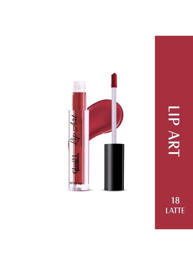 Glam21 Lip Art Nontransfer Matte Liquid Lipstick ; Lightweight & Longlasting; Waterproof & Smudgeproof 3 Gm ; Latte18 - pzsku/Z0AB55EEE6610F0EDF4A2Z/45/_/1690019935/abbb9a70-9dfe-4dac-a68c-4786381e73ed