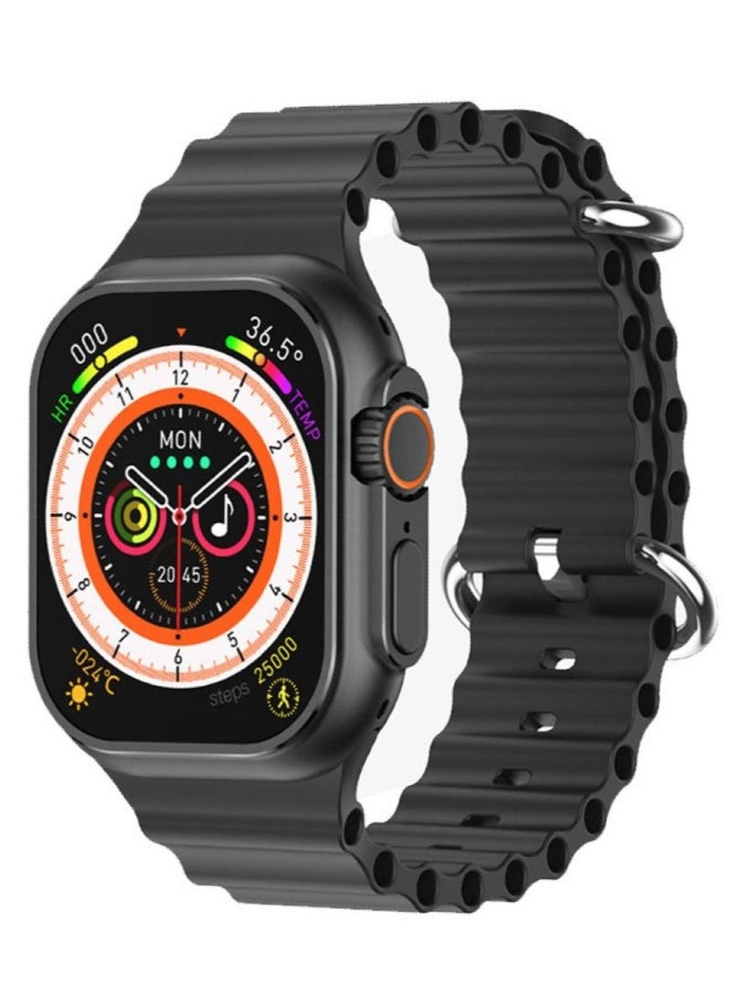 micro speed - Smart Watch HW9 Ultra 2 10 +1 Health Fitness Tracker Sport Watch 49MM-black - Image 1