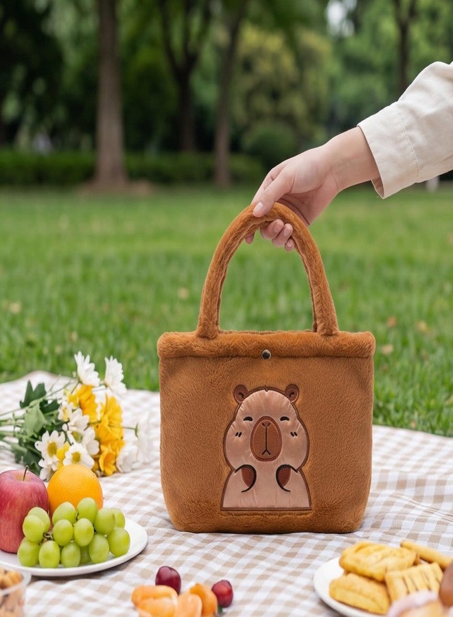 Capybara Plush Tote Bag for Women - 11.8x7.9 Inch Animal Capybara Wallet Style Outdoor Casual Capybara Wallet Bag women gift - Image 5