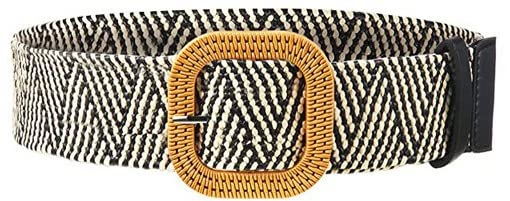 Fabme Women's Elegant Woven Elastic Belt - Striped (Multi) - Image 5