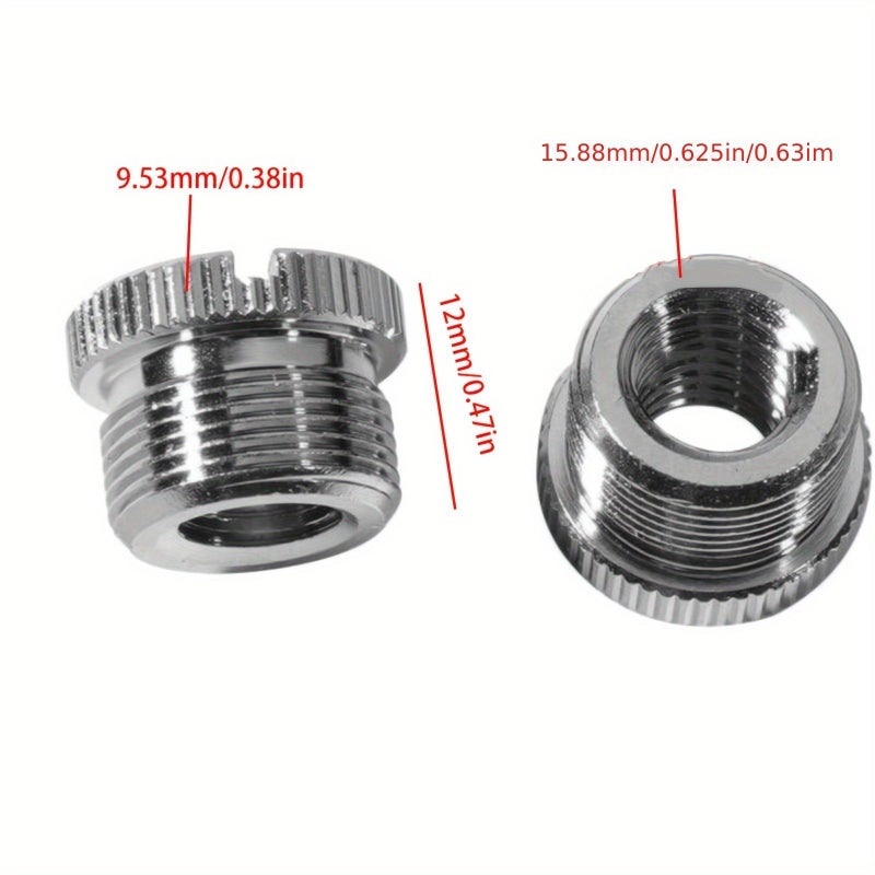 2Pcs Microphone Stand Screw Adapter Clip Thread Connector - Image 2