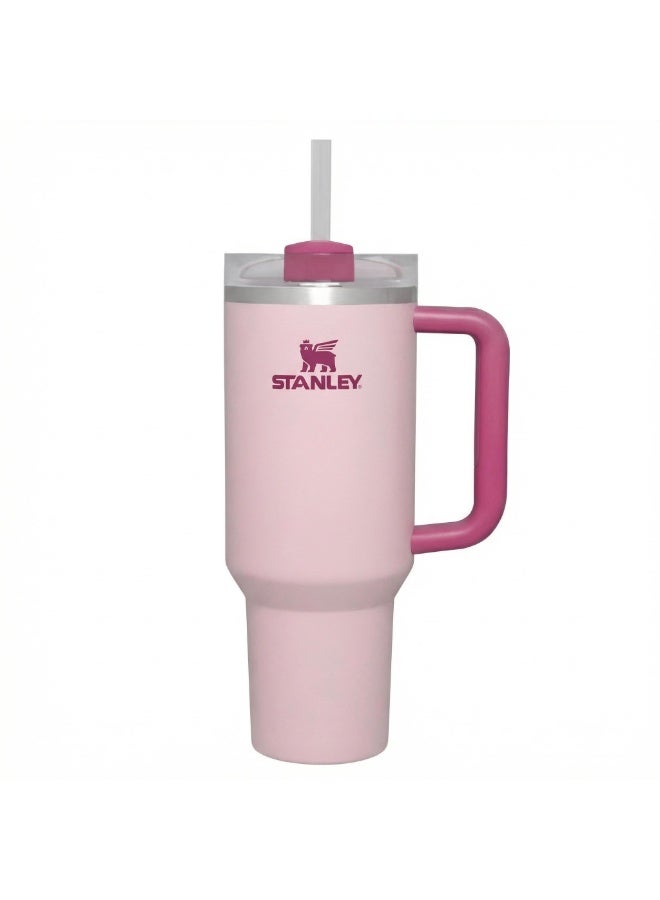 ستانلي qencher H2.0 تدفق الفولاذ المقاوم للصدأ فراغ معزول طبل مع غطاء القش ، تنطبق على الماء أو الشاي المثلج أو القهوة أو عصير ، فلامنغو مسحوق ، 40 أوقية - Image 4