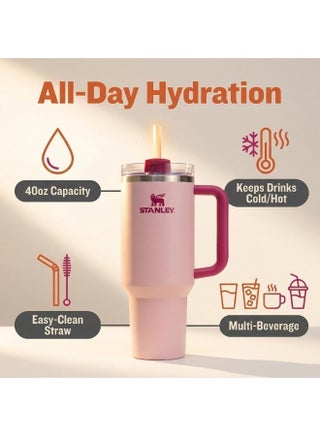 Stanley Quencher H2.0 FlowState Stainless Steel Vacuum Insulated Tumbler with Lid and Straw for Water, Iced Tea or Coffee, Smoothie and More, 40 oz - view 5