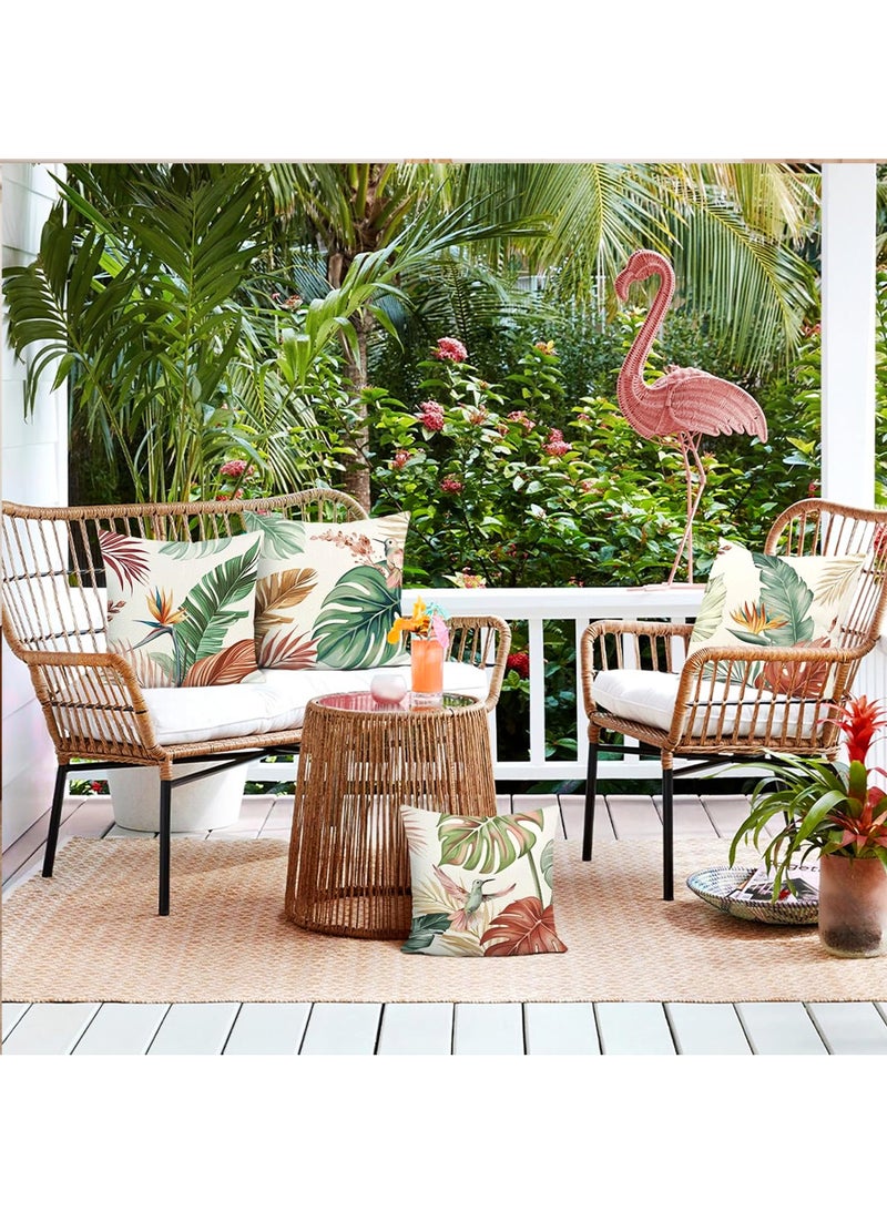 Bincoo Pillow Covers Set of 4, Throw Pillow Cover, Decorative Nature Plant Cushion Covers, For Living Room Sofa Couch Bed Pillowcases Home Garden Outdoor Decor 45 x 45 CM - Image 4