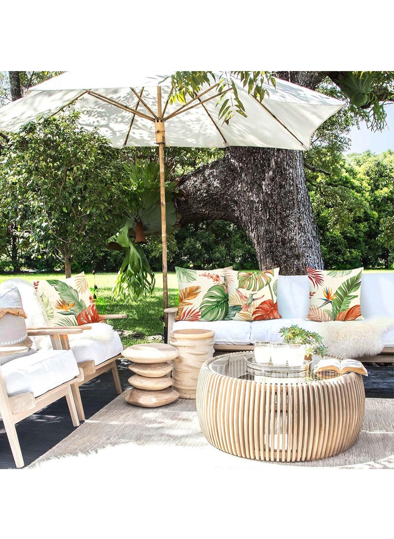 Bincoo Pillow Covers Set of 4, Throw Pillow Cover, Decorative Nature Plant Cushion Covers, For Living Room Sofa Couch Bed Pillowcases Home Garden Outdoor Decor 45 x 45 CM - Image 5