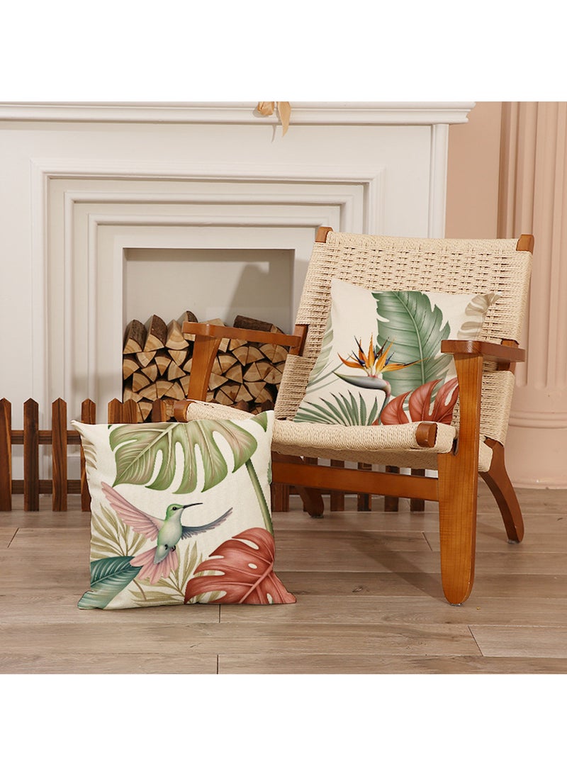 Bincoo Pillow Covers Set of 4, Throw Pillow Cover, Decorative Nature Plant Cushion Covers, For Living Room Sofa Couch Bed Pillowcases Home Garden Outdoor Decor 45 x 45 CM - Image 3