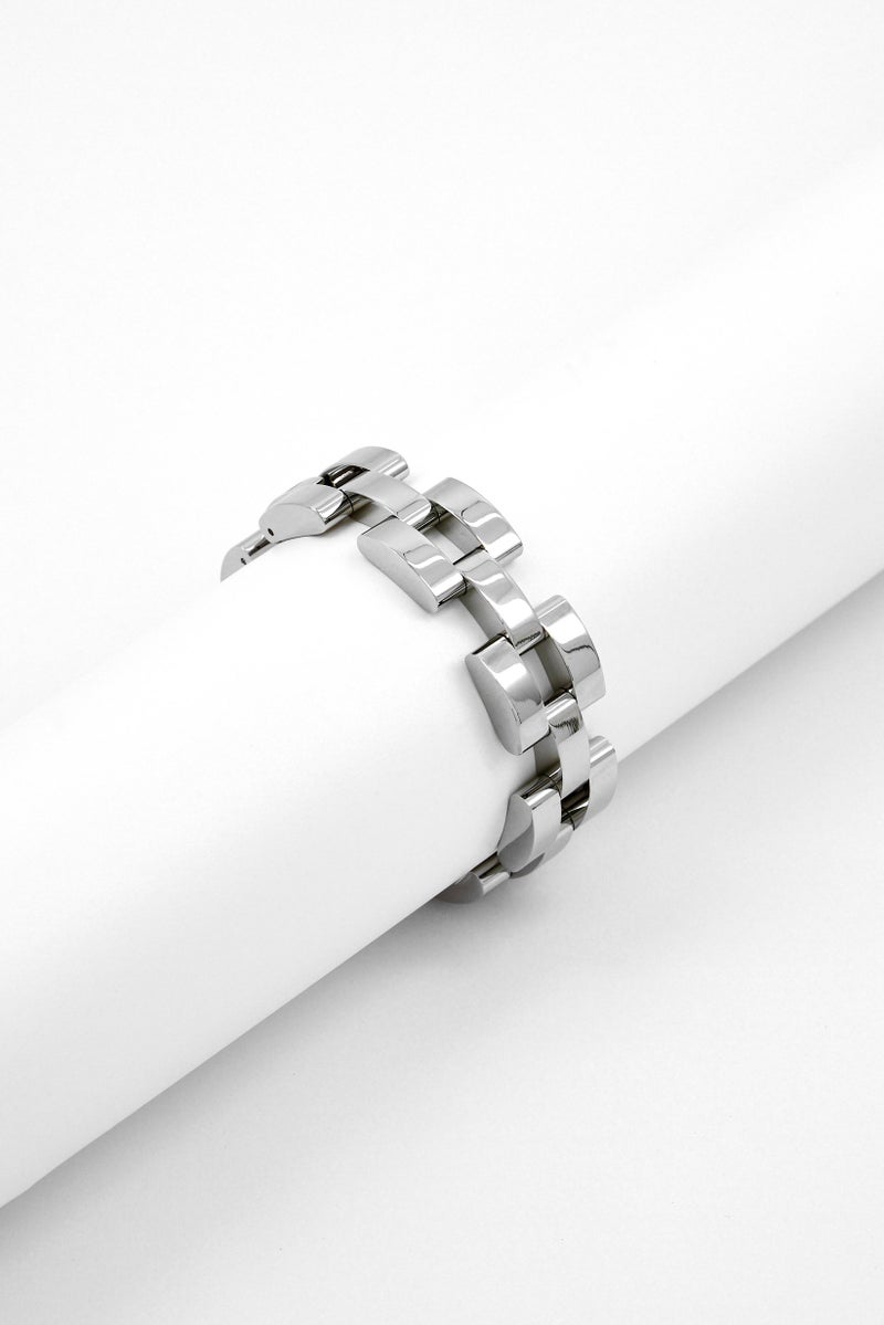 BOSS Men Stainless Steel Link Bracelet, Silver  - Image 1