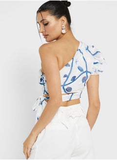 Ginger One Shoulder Printed Top  - Image 2