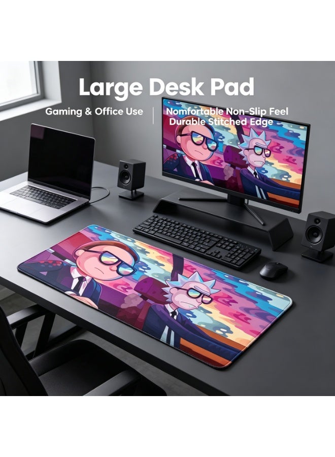 Rick And Morty Gaming Mouse Pad，Cute And Comfortable Computer Mouse Pad Wrist Support With Non-Slip Pu Base For Desktop Laptop Gaming Office,800mm*300mm - Image 2
