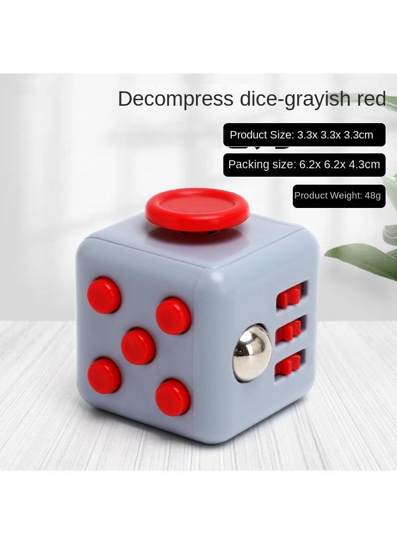 Y&D Unzip Rubik's Cube Toy Fidget Cube Adult Decompression Game Dice-Gray Red 