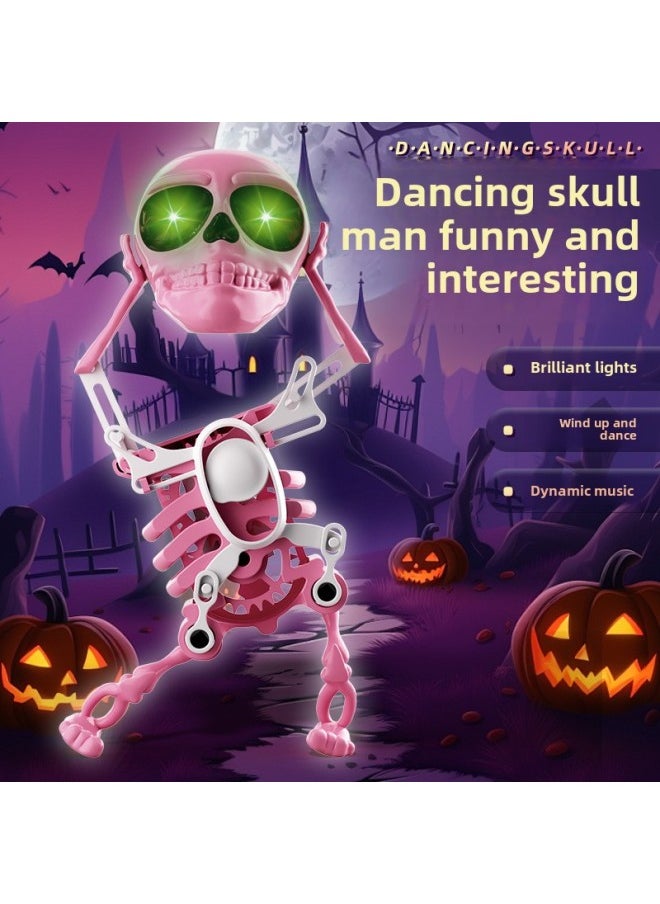 null - Shake Sound Explosions Skull Man Dancing Swing Coil Internet Celebrous 3D Printing Fun Small Toy Skull Toy Ornaments-Color: Dancing Skeleton Man 17cm (color Box) Needs To Be Bagged For Details - Image 1