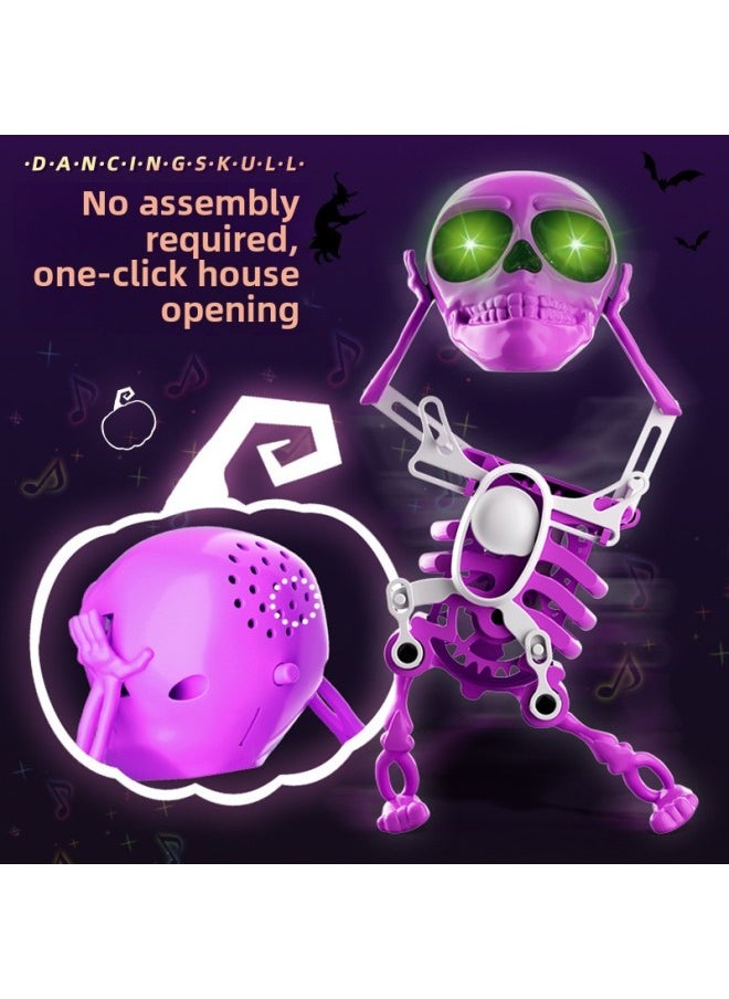 null - Shake Sound Explosions Skull Man Dancing Swing Coil Internet Celebrous 3D Printing Fun Small Toy Skull Toy Ornaments-Color: Dancing Skeleton Man 17cm (color Box) Needs To Be Bagged For Details - Image 1