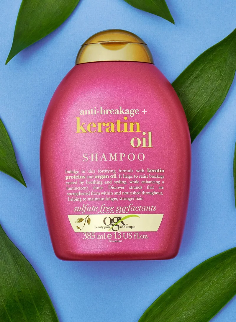 Ogx OGX Shampoo, Strength & Length+ Keratin Oil, New Gentle and PH Balanced Formula, 385ml