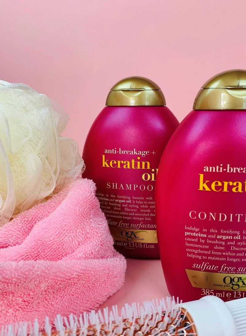 Ogx OGX Shampoo, Strength & Length+ Keratin Oil, New Gentle and PH Balanced Formula, 385ml