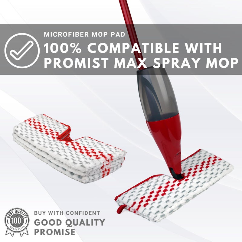 F Flammi Microfiber Washable Spray Mop Refills Compatible with Promist Max, Reusable Pads Replacement Head (4) - Image 3