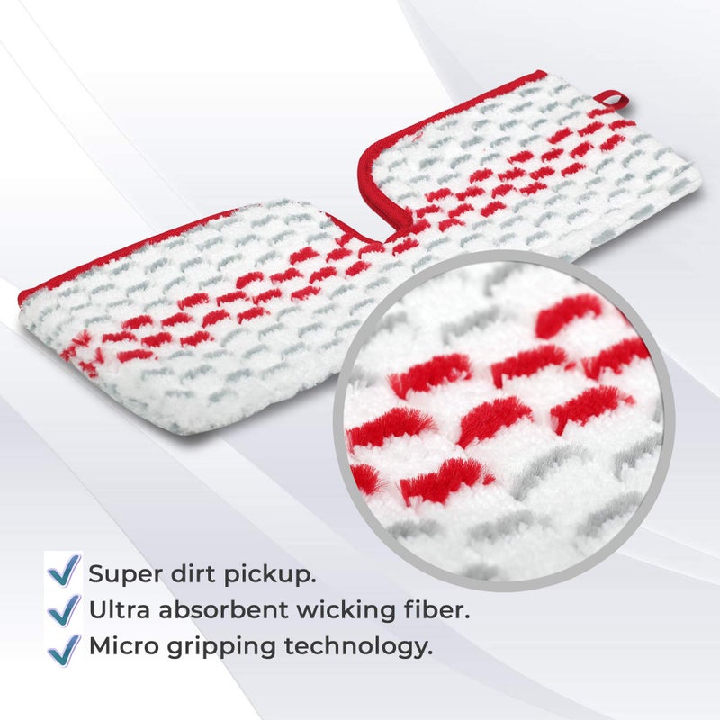 F Flammi Microfiber Washable Spray Mop Refills Compatible with Promist Max, Reusable Pads Replacement Head (4) - Image 2