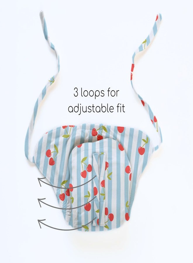 Cocoon Care Organic Bamboo Cotton Baby Nappies | Soft, Breathable & Reusable Cloth Diapers | Newborn Essentials For Boys & Girls | Printed Wrapping Style Nappy | Cherry | 0-3 Months - Image 2