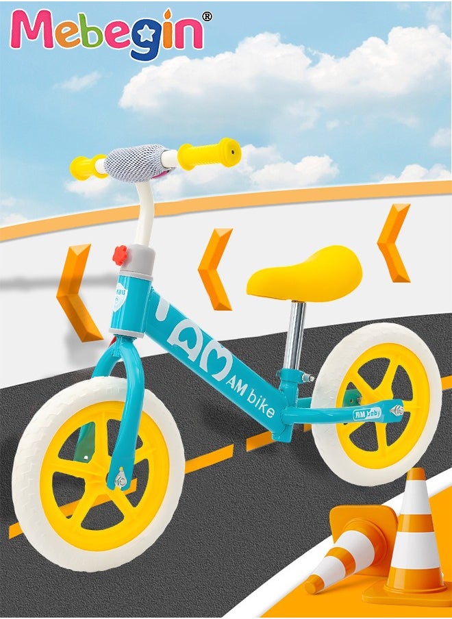 MEBEGIN - Kids Balance Bike without Pedal, Lightweight Push Bike with Adjustable Handlebar and Soft Seat, Sturdy No Pedal Bike, Early Learning Interactive Push Bicycle, Toddler Training Bike, Ideal First Bike for Young Riders - Image 1