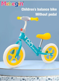 MEBEGIN Kids Balance Bike without Pedal, Lightweight Push Bike with Adjustable Handlebar and Soft Seat, Sturdy No Pedal Bike, Early Learning Interactive Push Bicycle, Toddler Training Bike, Ideal First Bike for Young Riders  - Image 1