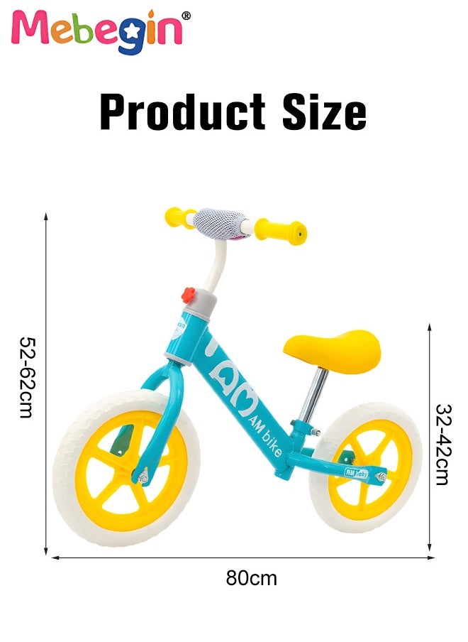 MEBEGIN - Kids Balance Bike without Pedal, Lightweight Push Bike with Adjustable Handlebar and Soft Seat, Sturdy No Pedal Bike, Early Learning Interactive Push Bicycle, Toddler Training Bike, Ideal First Bike for Young Riders - Image 1