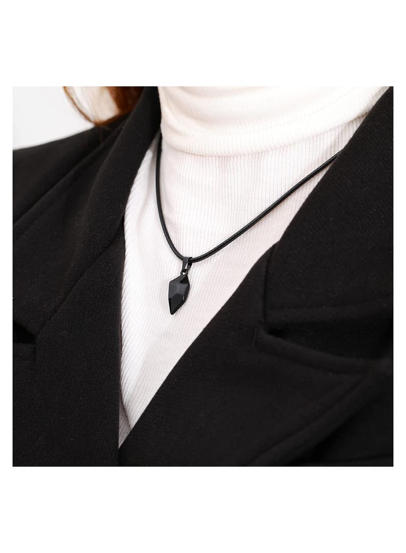 KASTWAVE 4 Pcs Couples Bracelets Necklace Set for Women Men Matching Bracelets Necklace Couples Magnetic Heart Necklace Bead Bracelet for Valentine's Day Natural Stone Bead Couple Jewelry - Image 5