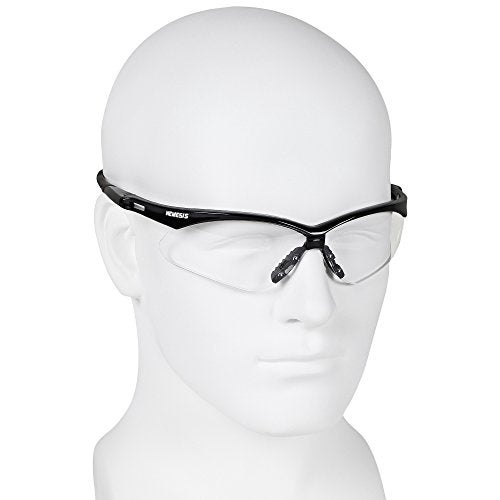 Nemesis Safety Glasses, Black Frame, Clear Lens, pack of 3 - Image 3
