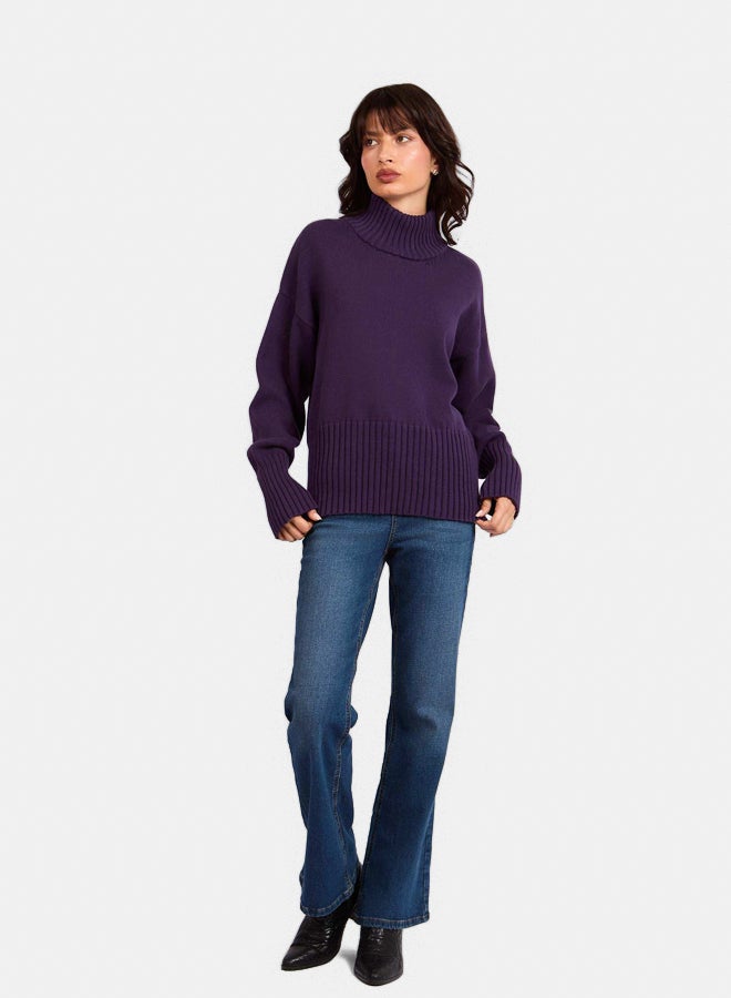 Dare Women Regular Fit Pullover - Purple 