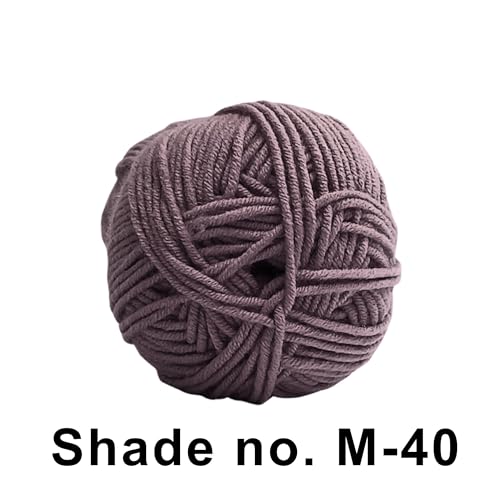 VCR 4ply Dark Purpple Yarn, 100 Grams Hank, 190 Meters Length, Acrylic Ball for Crochet and Knitting, Soft Crosia Threads, Pack of 1 Yarn, Suitable for DIY Crafts - Image 2