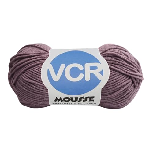 VCR 4ply Dark Purpple Yarn, 100 Grams Hank, 190 Meters Length, Acrylic Ball for Crochet and Knitting, Soft Crosia Threads, Pack of 1 Yarn, Suitable for DIY Crafts - Image 1