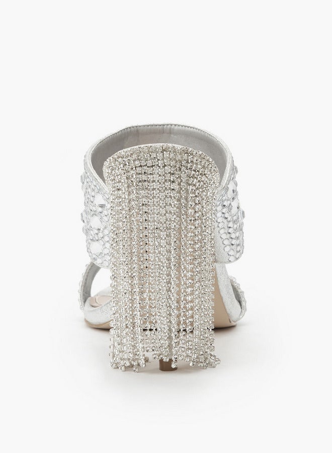 سيليست صنادل نسائية بكعب خنجر مزخرف - Image 5