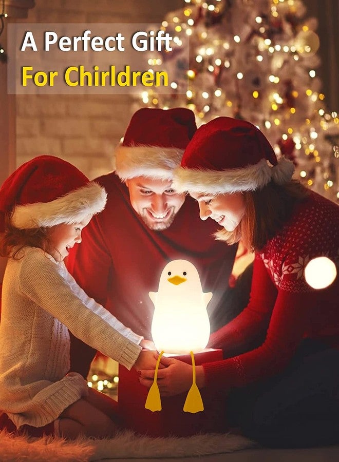 Suicune Duck Night Light for Kids, Cute Seagull Silicone Bedside Lamp for Nursery, ABS+SIL, Touch Control, Portable and Rechargeable Dimmable, Birthday Xmas Gifts for Boys Girls (Duck Lamp) - Image 5