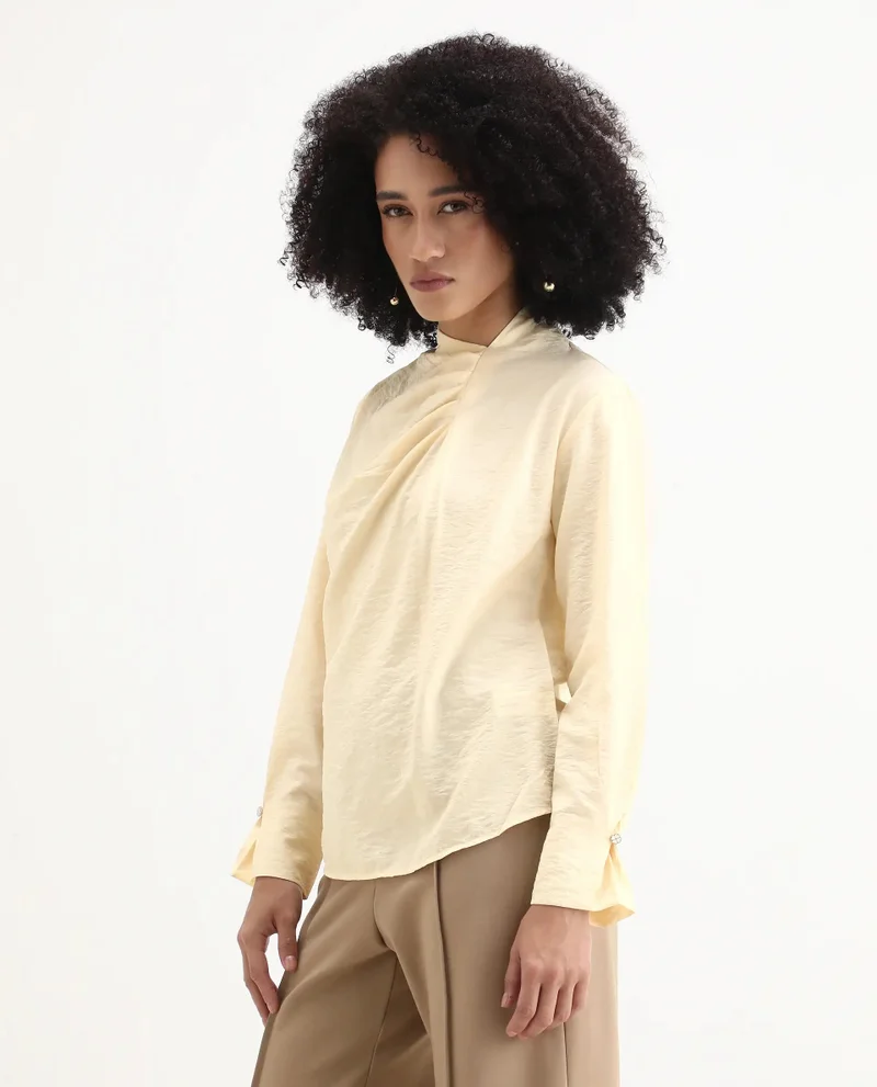 Rareism Women's Full Sleeve Plain Shirt