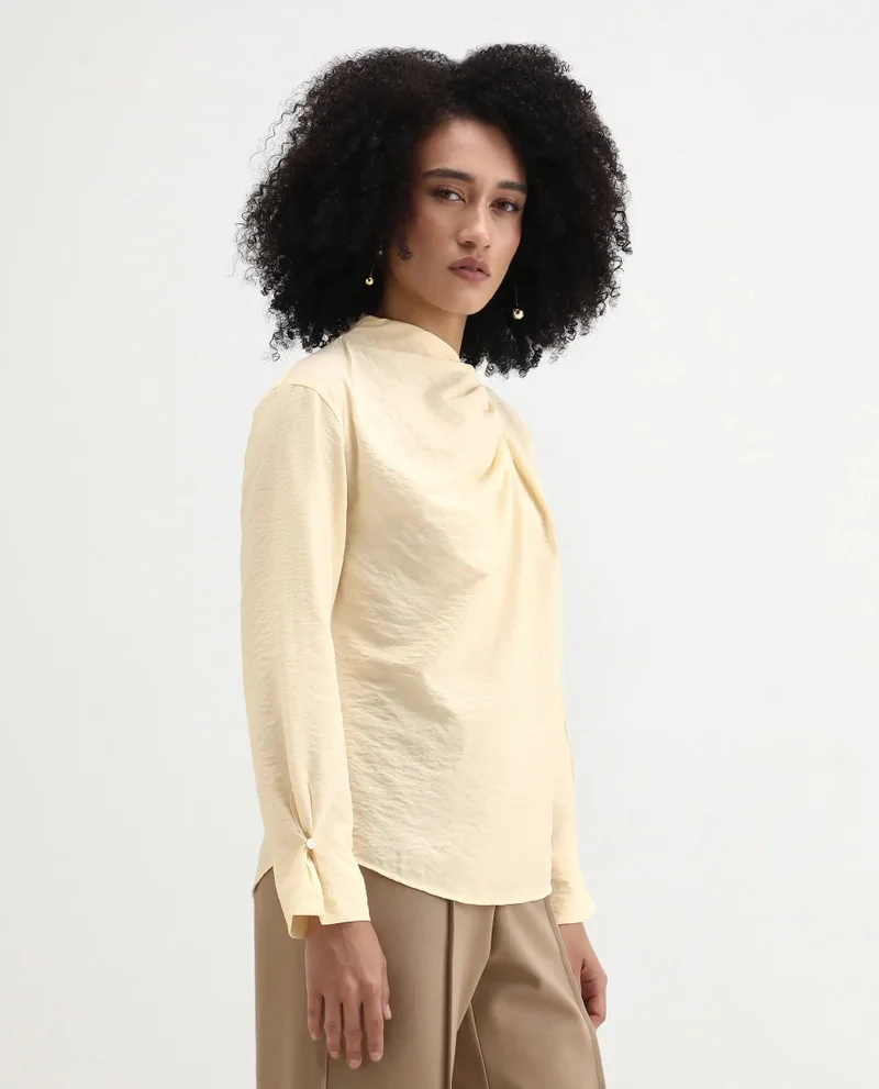 Rareism Women's Full Sleeve Plain Shirt