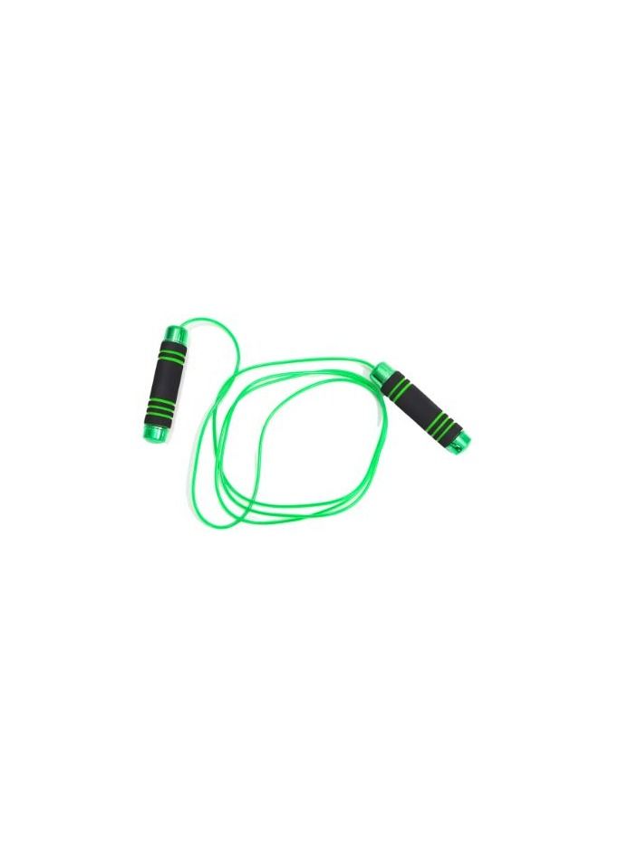 Generic Jump Rope Skipping Rope Speed Jump Ropes with Foam Handles Rope Length Adjustable Green and Black - Image 2