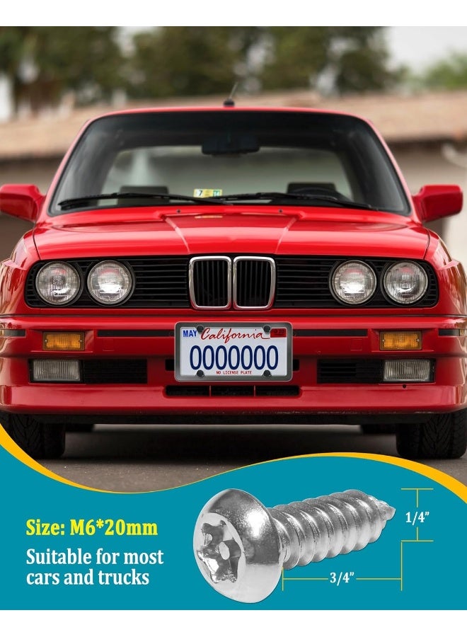 Aootf Stainless Steel License Plate Screws - 30PC Star Anti Theft Screw Torx Head Security Tamper Resistant Self Tapping License Plate Bolt License Plate Frame Fastener, Black Caps, Anti-Rattle Pad - Image 5