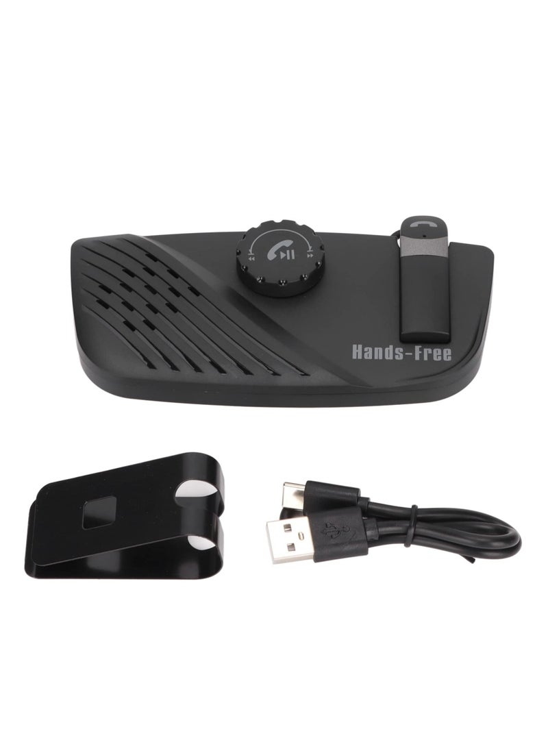 SYOSI - Bluetooth 5.0 Car Speaker, Handsfree Bluetooth Speakerphone for Cell Phone, Support 2 Mobile Phones Online, Multipoint Handsfree Car Speaker Headset, Bluetooth 5.0 Car Kit with Visor Clip - Image 1