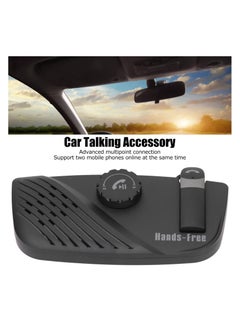 SYOSI Bluetooth 5.0 Car Speaker, Handsfree Bluetooth Speakerphone for Cell Phone, Support 2 Mobile Phones Online, Multipoint Handsfree Car Speaker Headset, Bluetooth 5.0 Car Kit with Visor Clip  - Image 2