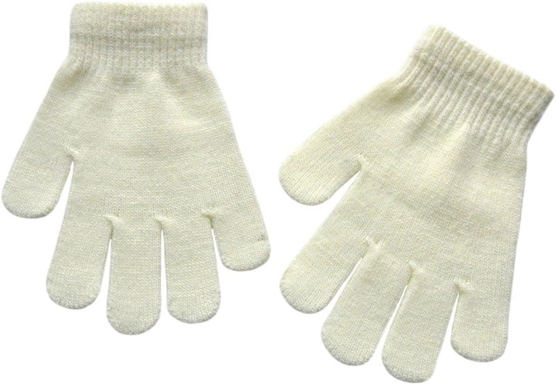 BaiX Boys and Girls Warm Winter Knitted Writing Gloves, 5-12 Years Old - Image 1