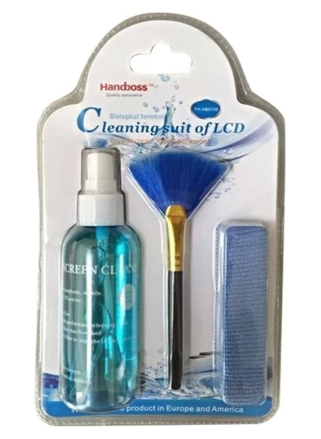 Handboss - LCD Screen Cleaner Kit - Black & White - FH-HB010E - 10ml Liquid Capacity - Microfiber & Plastic - For Laptops, LCD Screens, Lenses & Binoculars - Image 1