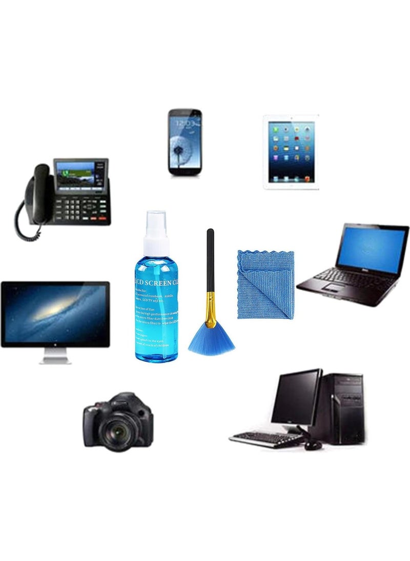 Handboss - LCD Screen Cleaner Kit - Black & White - FH-HB010E - 10ml Liquid Capacity - Microfiber & Plastic - For Laptops, LCD Screens, Lenses & Binoculars - Image 1